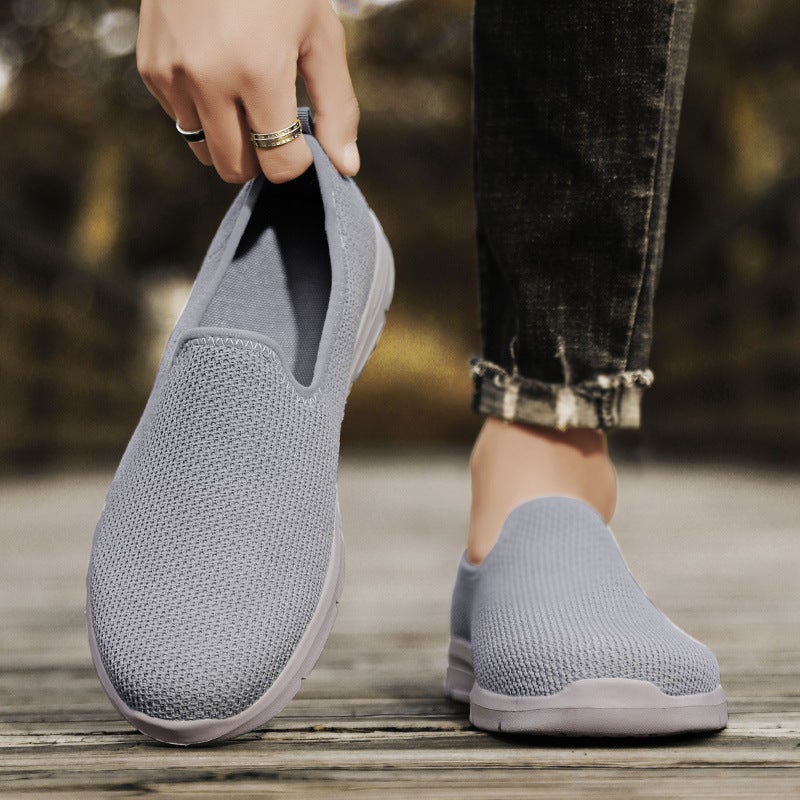 2025 Spring And Lightweight Slip-On Casual Men'S And Women'S Large Size Fly Woven Shoes One-Step Lazy Shoes - Image 2